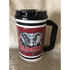 Vintage Alabama Crimson Tide 32 Oz Insulated Plastic Mug W/Handle Red Made USA